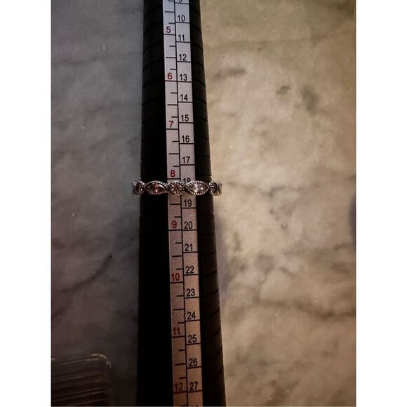 Pandora Sterling Silver CZ Eternity Band Ring sz 8 1/4 - Picture 8 of 8